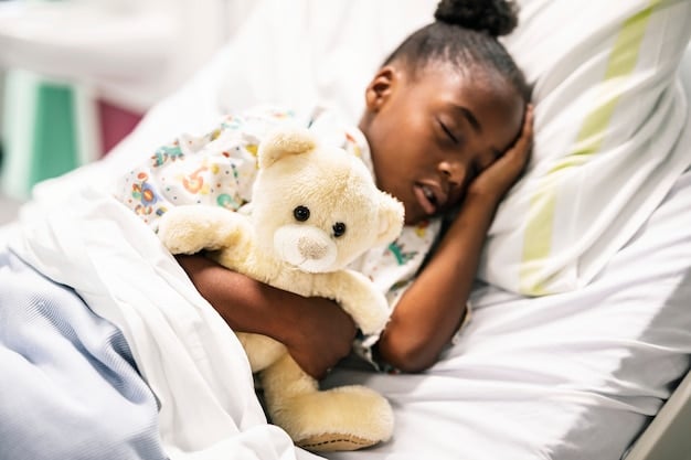 Child Sleeping Peacefully in Hospital Bed